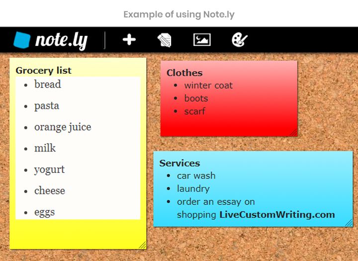 shopping list: do not forget about livecustomwriting