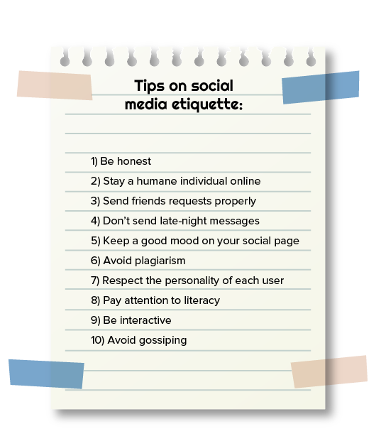 Tips on social media etiquette